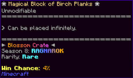 ❀ Magical Block of Birch Planks ❀