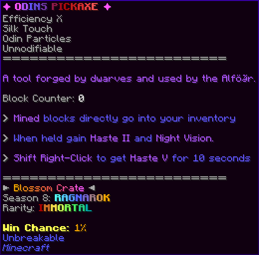 ✦ ODINS PICKAXE ✦