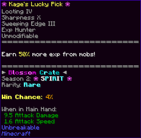 ❀ Kage's Lucky Pick ❀