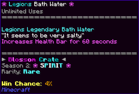 ❀ Legions Bath Water ❀