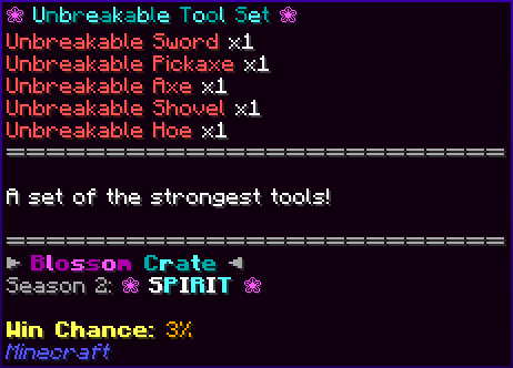 ❀ Unbreakable Tool Set ❀